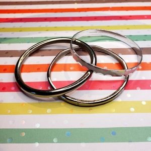 3 pack metal bangle bracelets
